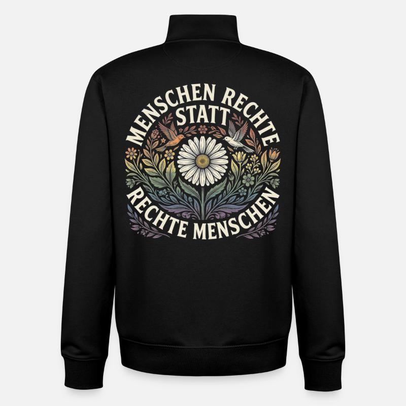 Equality Statement Radicalized by Decency Trend - Unisex Organic Zip Sweatshirt von Stanley/Stella - Schwarz