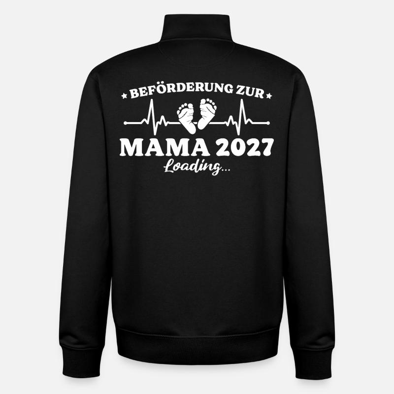 Beförderung zur Mama 2027 Loading Geschenk - Unisex Organic Zip Sweatshirt von Stanley/Stella - Schwarz