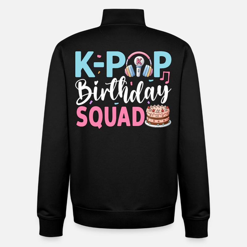 Équipe d’anniversaire K-Pop - Sweat zippé unisexe en coton bio Stanley/Stella - noir