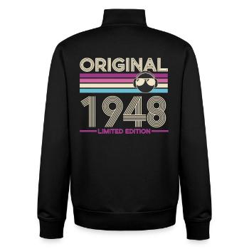 Originale limitierte Ausgabe von 1948 - Unisex Organic Zip Sweatshirt von Stanley/Stella - Schwarz - Hinten - AI Model Male 185 light (185cm)
