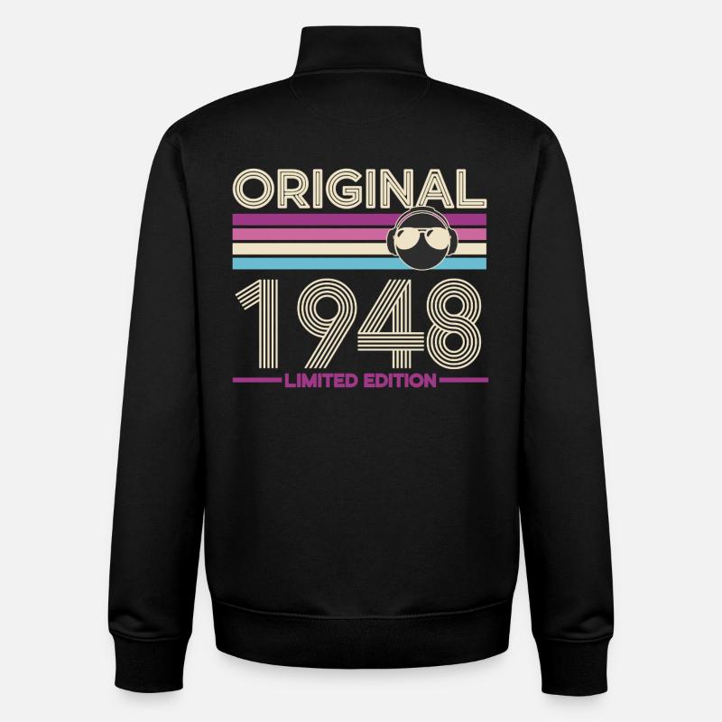 Original 1948 Édition Limité - Sweat zippé unisexe en coton bio Stanley/Stella - noir