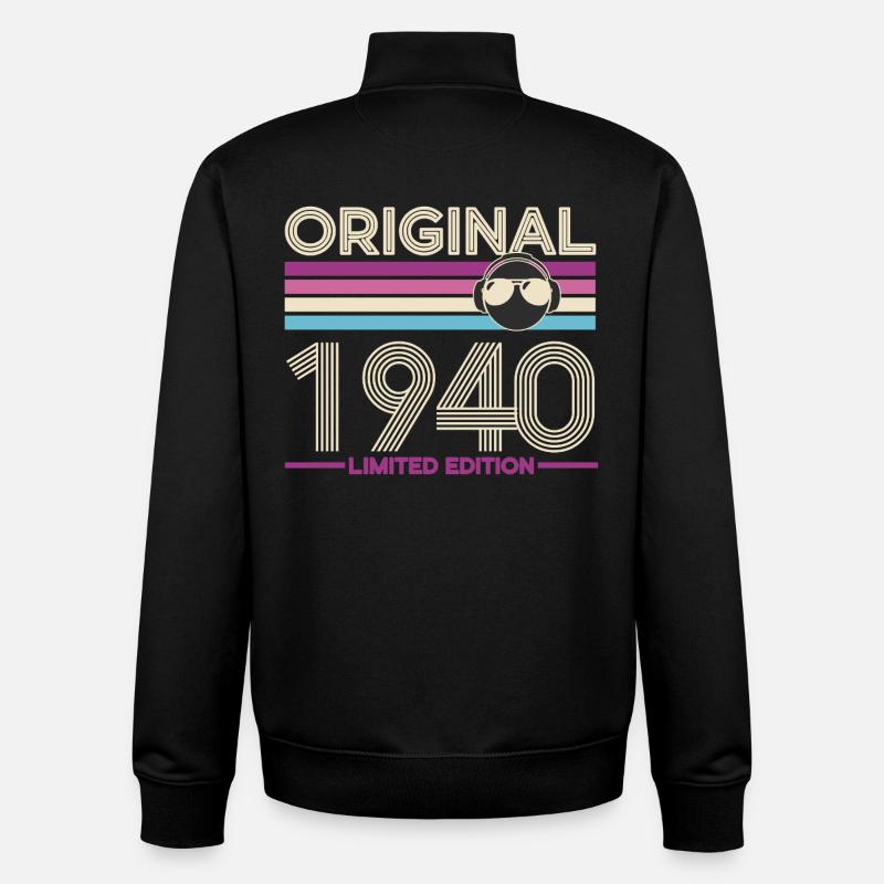 Original 1940 Limited Edition - Unisex Organic Zip Sweatshirt by Stanley/Stella - black