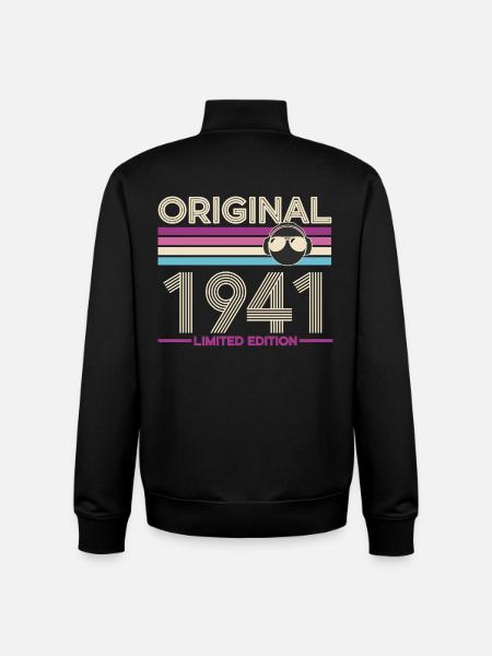 Original 1941 Édition limitée - Sweat zippé unisexe en coton bio Stanley/Stella - noir