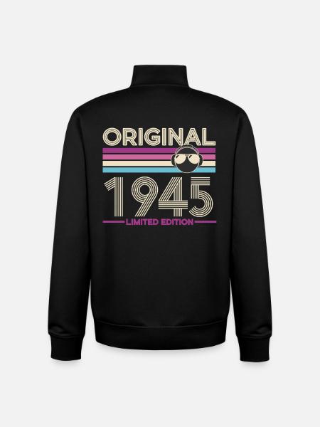 Original 1945 Édition Limitée - Sweat zippé unisexe en coton bio Stanley/Stella - noir