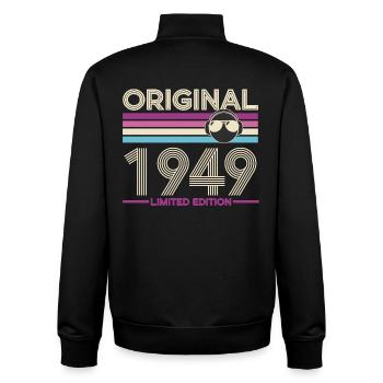 Originale limitierte Ausgabe von 1949 - Unisex Organic Zip Sweatshirt von Stanley/Stella - Schwarz - Hinten - AI Model Male 185 light (185cm)