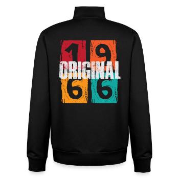 Original 1966 - Unisex Organic Zip Sweatshirt by Stanley/Stella - black - Back - AI Model Male 185 light (185cm)