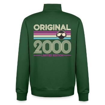 Original 2000 Limited Edition - Unisex Organic Zip Sweatshirt by Stanley/Stella - bottle green - Back - AI Model Male 185 dark (185cm)