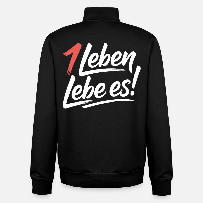 Achtsam leben - Unisex Organic Zip Sweatshirt von Stanley/Stella - Schwarz