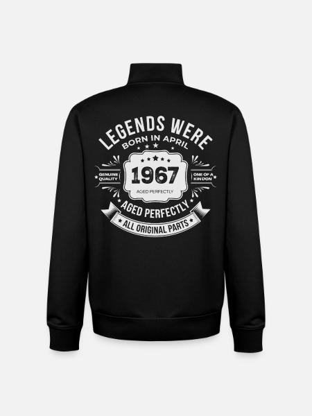 April 1967 Birthday Gift - Unisex Organic Zip Sweatshirt by Stanley/Stella - black