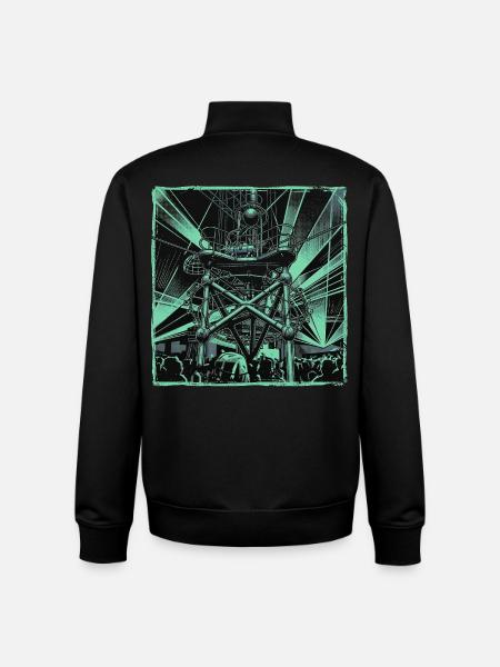 Electro Rave Party Festival - Unisex Organic Zip Sweatshirt by Stanley/Stella - black