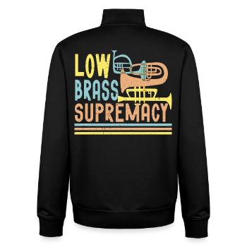 Fanfare de marche Fanfare de cuivres Supremacie des cuivres bas - Sweat zippé unisexe en coton bio Stanley/Stella - noir - Dos - AI Model Male 185 light (185cm)