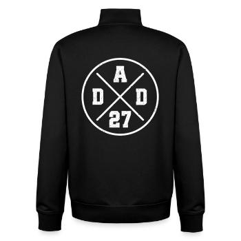 Dad 2027 Dad Gift Dad 2027 - Unisex Organic Zip Sweatshirt by Stanley/Stella - black - Back - AI Model Male 185 light (185cm)