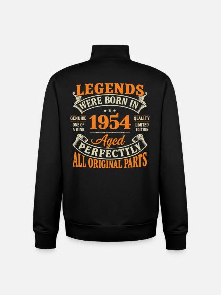 Legends 1954 perfekt gealtert - Unisex Organic Zip Sweatshirt von Stanley/Stella - Schwarz