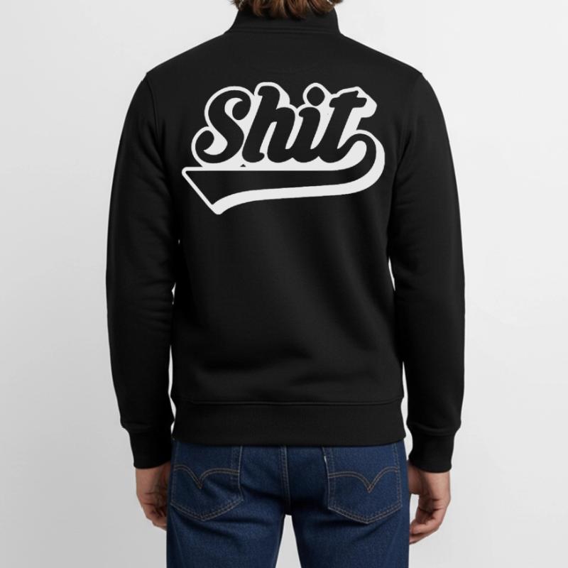 Merde Rétro Script Sweat zippé unisexe en coton bio Stanley/Stella