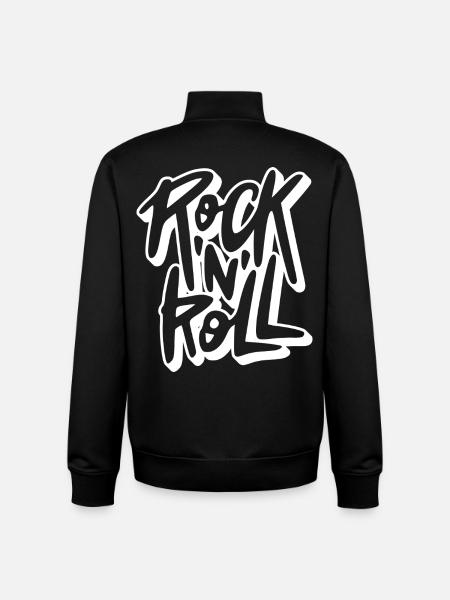 Rock 'n' Roll Graffiti-Text - Unisex Organic Zip Sweatshirt von Stanley/Stella - Schwarz