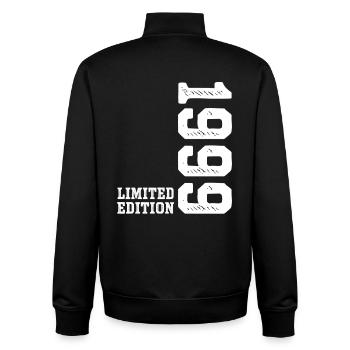 27th Birthday 1999 Limited Edition Man Woman - Unisex Organic Zip Sweatshirt by Stanley/Stella - black - Back - AI Model Male 185 light (185cm)