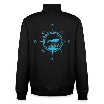  plongeur plongée sous-marine - Sweat zippé unisexe en coton bio Stanley/Stella - noir - Dos - AI Model Male 185 light (185cm)