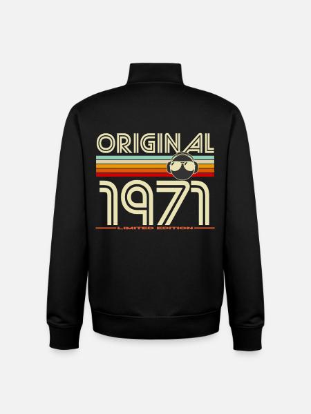 Original 1971 Edition Retro - Sweat zippé unisexe en coton bio Stanley/Stella - noir