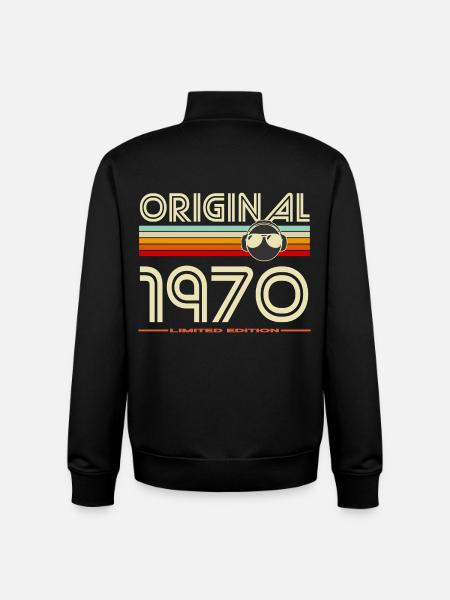 Original 1970 Retro Limited Edition - Unisex Organic Zip Sweatshirt by Stanley/Stella - black