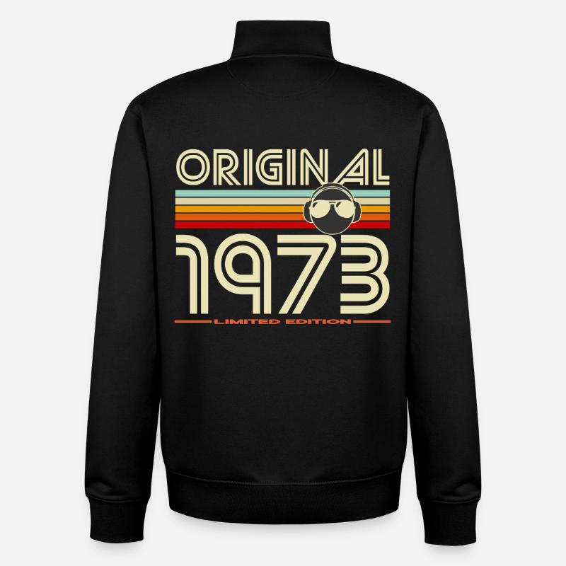 Original 1973 Limited Edition Retro - Unisex Organic Zip Sweatshirt by Stanley/Stella - black