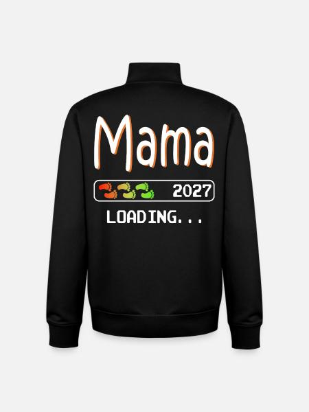 Mom 2027 loading expectant mother pregnancy - Unisex Organic Zip Sweatshirt by Stanley/Stella - black