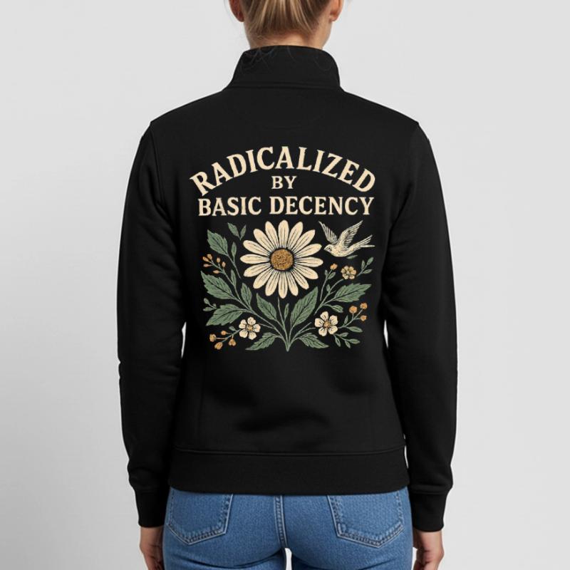 Basic Decency Statement for Do-Gooders Unisex Organic Zip Sweatshirt by Stanley/Stella