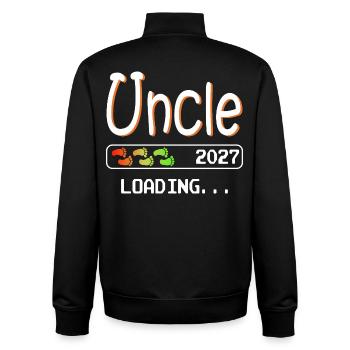 Werdender Onkel 2027 loading ich werde Onkel - Unisex Organic Zip Sweatshirt von Stanley/Stella - Schwarz - Hinten - AI Model Male 185 light (185cm)