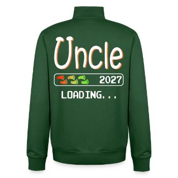 Werdender Onkel 2027 loading ich werde Onkel - Unisex Organic Zip Sweatshirt von Stanley/Stella - Flaschengrün - Hinten - AI Model Male 185 dark (185cm)