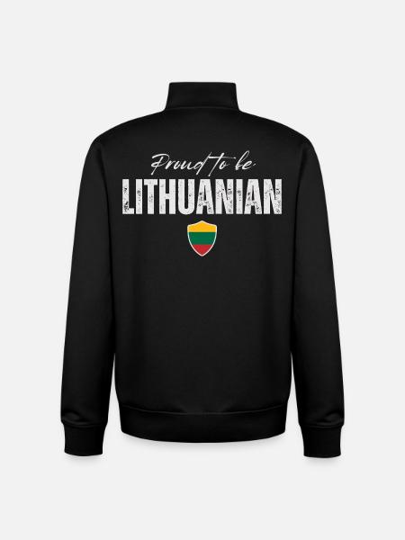Proud Lithuanian, made in Lithuania - Unisex Organic Zip Sweatshirt by Stanley/Stella - black