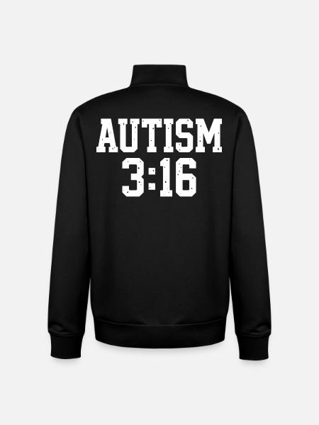 Autism Acceptance Typography - Unisex Organic Zip Sweatshirt by Stanley/Stella - black