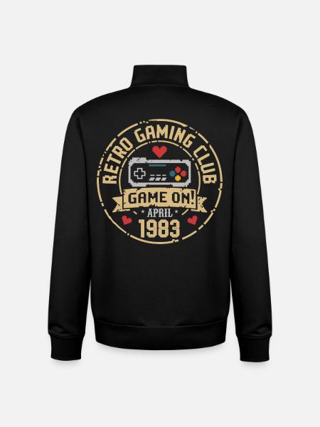 April 1983 Anniversary April 1983 Retro - Unisex Organic Zip Sweatshirt by Stanley/Stella - black