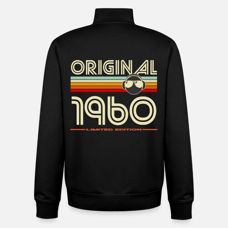 Original 1960 Retro Edition - Sweat zippé unisexe en coton bio Stanley/Stella - noir