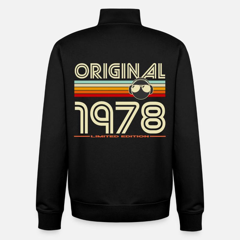 Original 1978 Retro Helmet - Unisex Organic Zip Sweatshirt by Stanley/Stella - black
