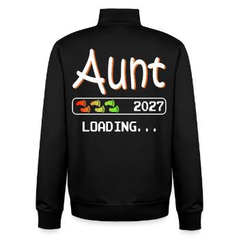 Werdende Tante 2027 loading ich werde Tante - Unisex Organic Zip Sweatshirt von Stanley/Stella - Schwarz - Hinten - AI Model Male 185 light (185cm)