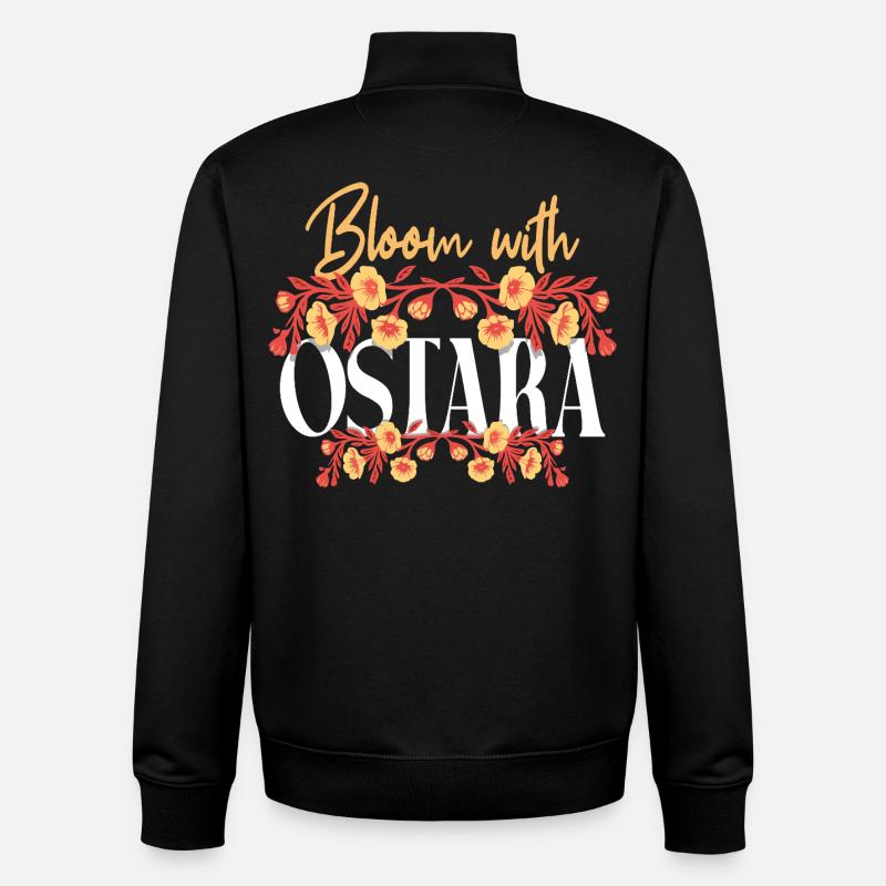 Bloom With Ostara Happy Easter Ostara - Unisex Organic Zip Sweatshirt by Stanley/Stella - black