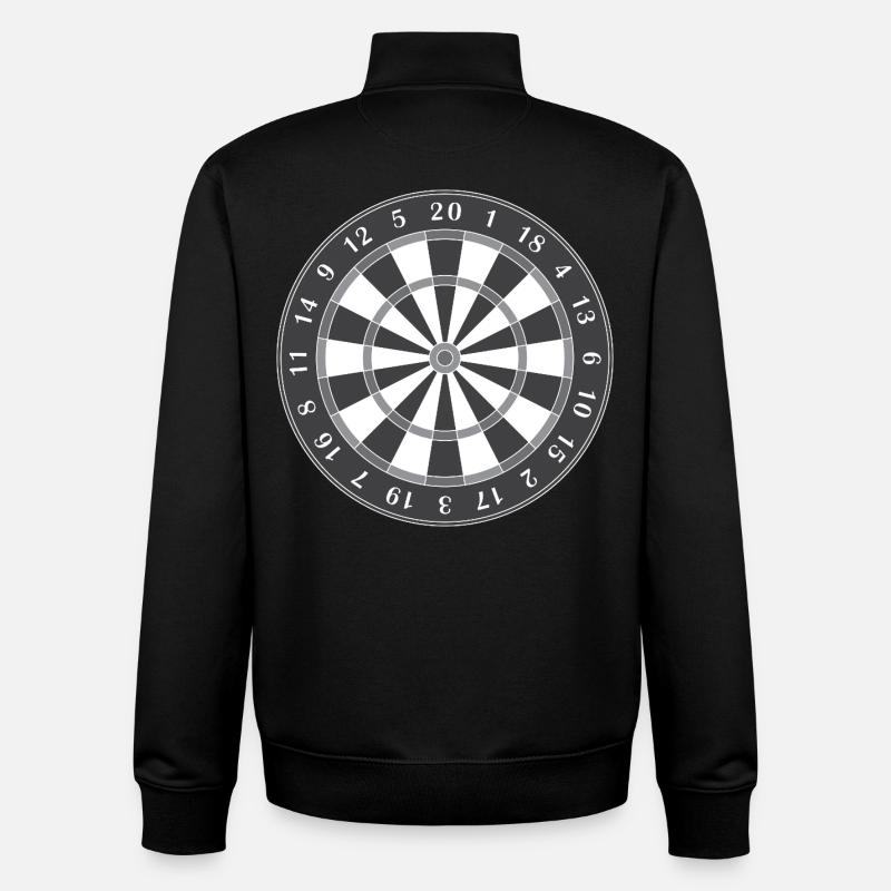 dartboard - Unisex Organic Zip Sweatshirt by Stanley/Stella - black