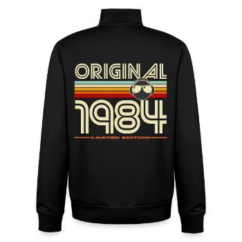 Originale limitierte Ausgabe von 1984 - Unisex Organic Zip Sweatshirt von Stanley/Stella - Schwarz - Hinten - AI Model Male 185 light (185cm)