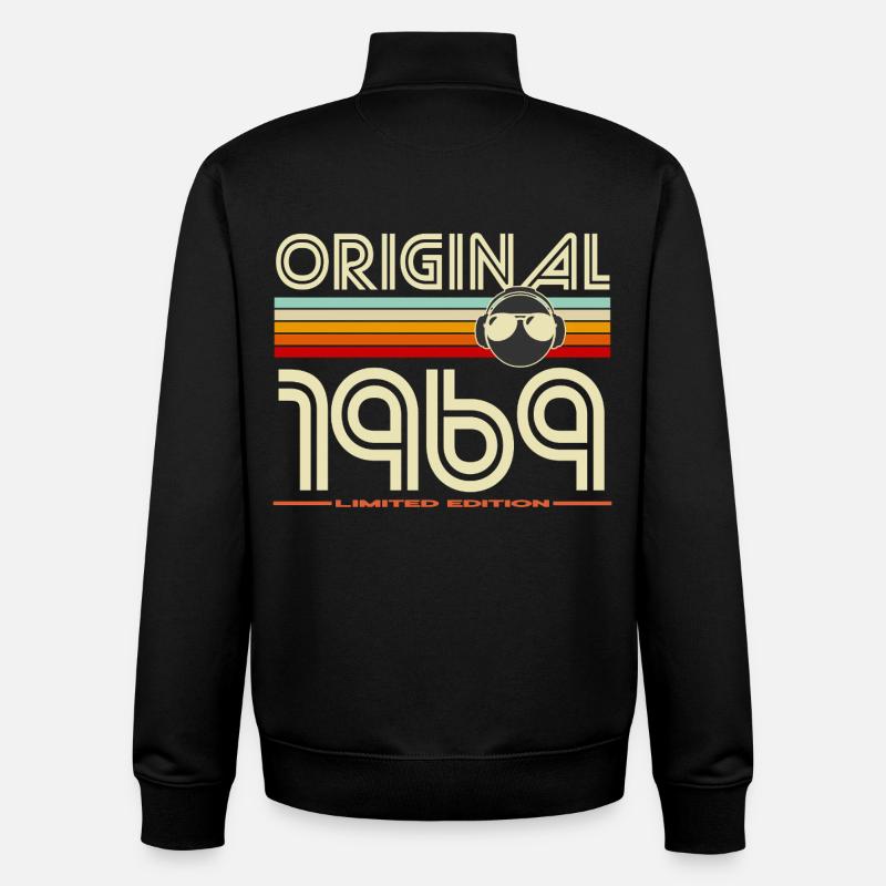 Original 1969 Retro Edition - Sweat zippé unisexe en coton bio Stanley/Stella - noir