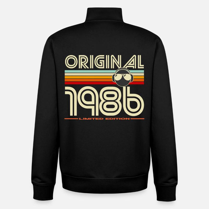 Original 1986 Retro Edition - Sweat zippé unisexe en coton bio Stanley/Stella - noir