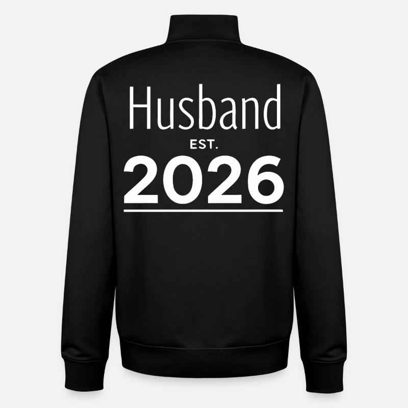 Mari marié 2026 - Sweat zippé unisexe en coton bio Stanley/Stella - noir