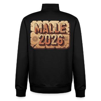 Malle 2026 Urlaub Party - Unisex Organic Zip Sweatshirt von Stanley/Stella - Schwarz - Hinten - AI Model Male 185 light (185cm)