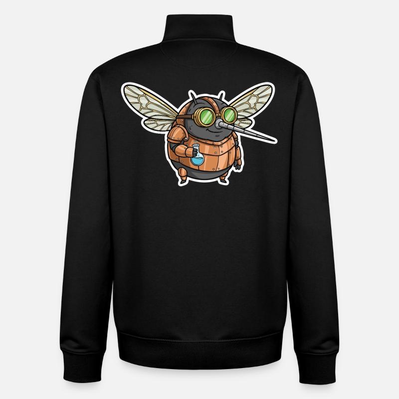 Mosquito Alchemist Steampunk Copper Vials - Unisex Organic Zip Sweatshirt by Stanley/Stella - black