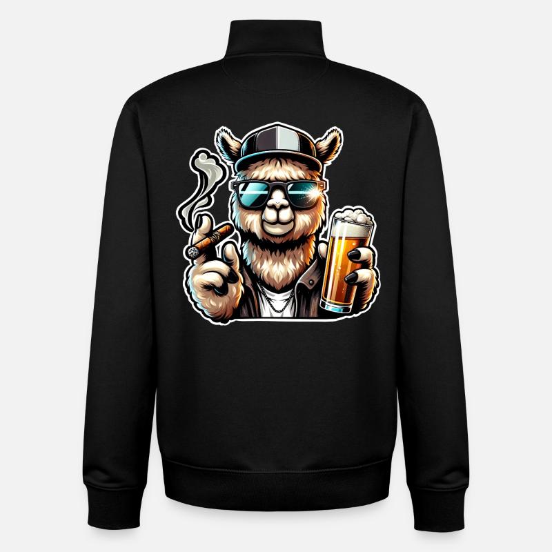 Party Alpaka - Unisex Organic Zip Sweatshirt von Stanley/Stella - Schwarz