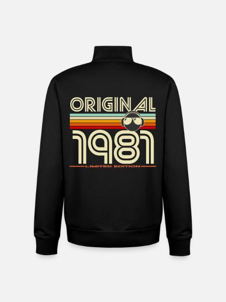 Original 1981 Edition Retro - Unisex Organic Zip Sweatshirt by Stanley/Stella - black