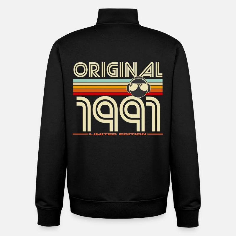 Original 1991 Retro Edition - Unisex Organic Zip Sweatshirt by Stanley/Stella - black