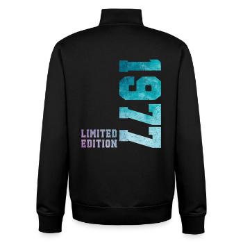1977 Édition Limitée 49 ans anniversaire - Sweat zippé unisexe en coton bio Stanley/Stella - noir - Dos - AI Model Male 185 light (185cm)