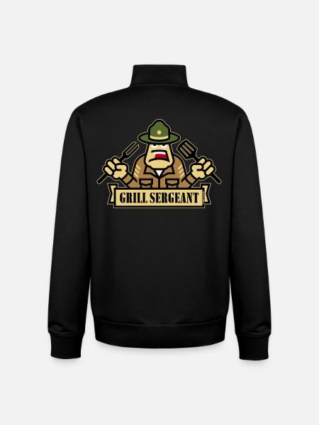Grill Sergeant (Grilling / BBQ / Barbecue / Outl) - Unisex Organic Zip Sweatshirt by Stanley/Stella - black