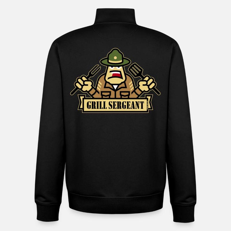 Grill Sergeant (Grillen / BBQ / Barbecue / Outl) - Unisex Organic Zip Sweatshirt von Stanley/Stella - Schwarz