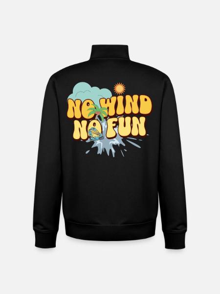 No Wind No Fun - Unisex Organic Zip Sweatshirt by Stanley/Stella - black