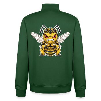 Hornet Steampunk Warrior Pressure und Steam - Unisex Organic Zip Sweatshirt von Stanley/Stella - Flaschengrün - Hinten - AI Model Male 185 dark (185cm)